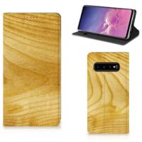 Samsung Galaxy S10 Book | Wallet Case | Licht Hout