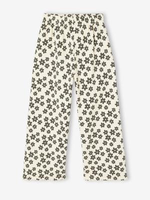 Meisjes legging in ribgebreide stof ecru