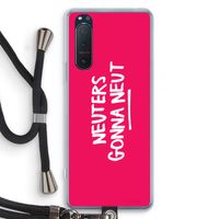 Neuters (roze): Sony Xperia 5 II Transparant Hoesje met koord