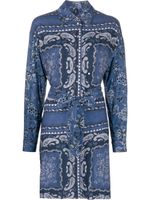 LIU JO robe-chemise à imprimé cachemire - Bleu