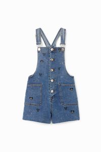 Korte denim tuinbroek van Mickey Mouse - BLUE - 5/6