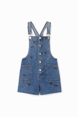 Korte denim tuinbroek van Mickey Mouse - BLUE - 13/14