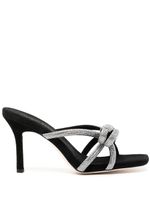 Loeffler Randall sandales Margy à ornements en cristal - Noir