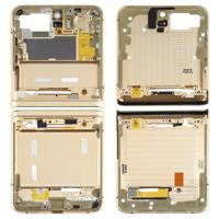 Top + Lower Middle Frame Bezel Plate voor Samsung Galaxy Z Flip 5G SM-F707 (Goud)