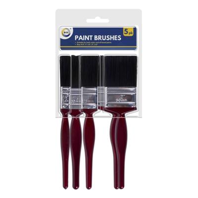 DID Verfkwasten set - 5-delig - plat - verschillende breedtes - smal - kunststof