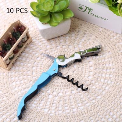 10 PCS multifunctionele zee paard patroon RVS fles wijn Opener kunt Opener fles Opener willekeurige kleur levering