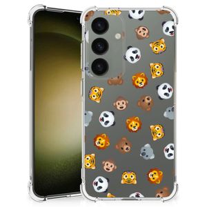 Doorzichtige Silicone Hoesje voor Samsung Galaxy S24 Dieren Emojis