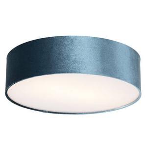 QAZQA Moderne plafondlamp blauw 40 cm met gouden binnenkant - Drum