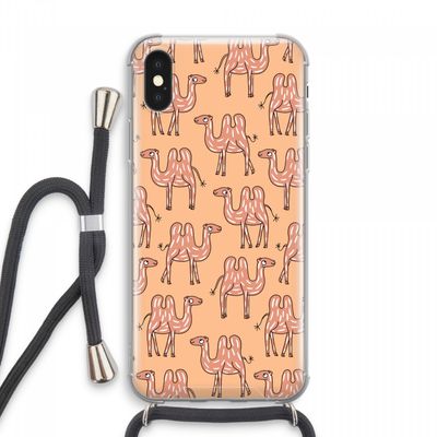 Kameel: iPhone XS Max Transparant Hoesje met koord