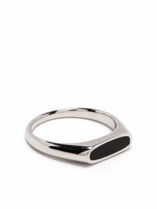 Tom Wood bague Mario en onyx - Argent