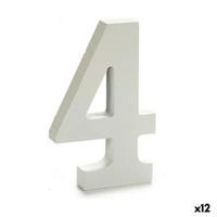 Cijfer Pincello 4 Wit 1,8 x 21 x 17 cm (12 Stuks)