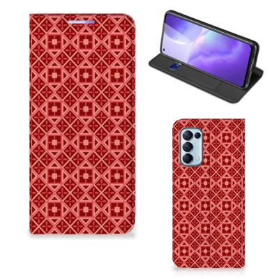 OPPO Find X3 Lite | Hoesje met Magneet | Batik Rood