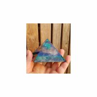 Orgonite Piramide Chryokolla - Cheops - (60 mm) - thumbnail