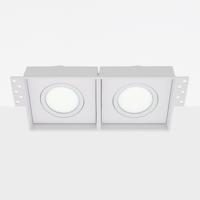 Bella Ondiepe LED inbouw 40mm trimless spot kantelbaar 5Watt vierkant dubbel WIT IP65 dimbaar - interne driver Bella Ondiepe LED inbouw 40mm trimless spot kantelbaar 5Watt vierkant dubbel WIT IP65 dimbaar - interne driver