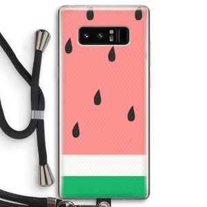 Watermeloen: Samsung Galaxy Note 8 Transparant Hoesje met koord