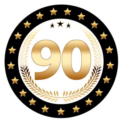 Bierviltjes 90 - 100x stuks - zwart/goud - luxe - verjaardag/jubilea - feestartikelen