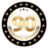 Bierviltjes 90 - 100x stuks - zwart/goud - luxe - verjaardag/jubilea - feestartikelen