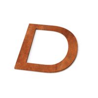 Geroba - Letter D Model: Huisletter Corten - thumbnail