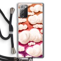 Katoen Wolken: Samsung Galaxy Note 20 / Note 20 5G Transparant Hoesje met koord