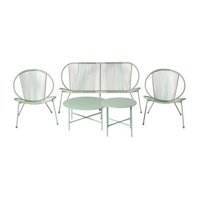 Tuinset Loes - groen/beige - 5-delig