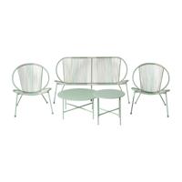 Tuinset Lugo - groen/beige - 5-delig
