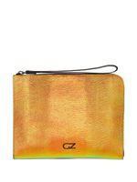 Giuseppe Zanotti pochette à effet peau de serpent - Orange