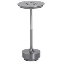 Leen Bakker - Tafellamp Lux USB LED - 27,5x13x13 Cm - Metaal - Zwart