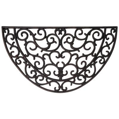Esschert Design Deurmat - rubber - schoonloopmat - halfrond - 68 x 40 cm
