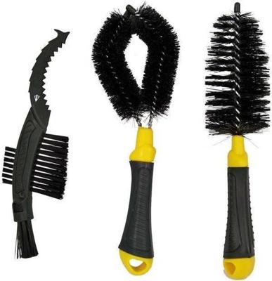 Dunlop fietsborstelset geel/zwart 3-delig