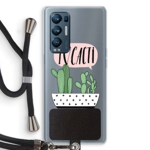 I love cacti: Oppo Find X3 Neo Transparant Hoesje met koord