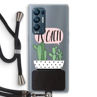 I love cacti: Oppo Find X3 Neo Transparant Hoesje met koord