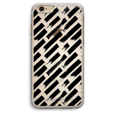 Zwarte vegen: iPhone 6 Plus / 6S Plus Transparant Hoesje