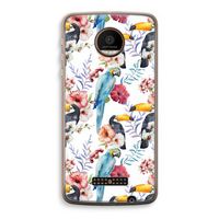 Bloemen tukan: Motorola Moto Z Force Transparant Hoesje