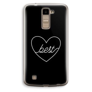 Best heart black: LG K10 (2016) Transparant Hoesje