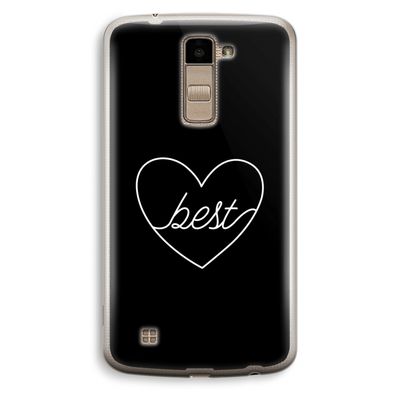 Best heart black: LG K10 (2016) Transparant Hoesje