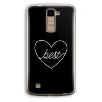 Best heart black: LG K10 (2016) Transparant Hoesje