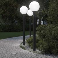 Bolderverlichting met sensor 3 stuks 120 cm Zwart IP44