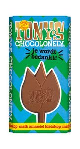 Tony's Chocolonely - Je Wordt Bedankt Reep 180 Gram 15 Stuks