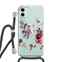 Mooie bloemen: iPhone 11 Transparant Hoesje met koord