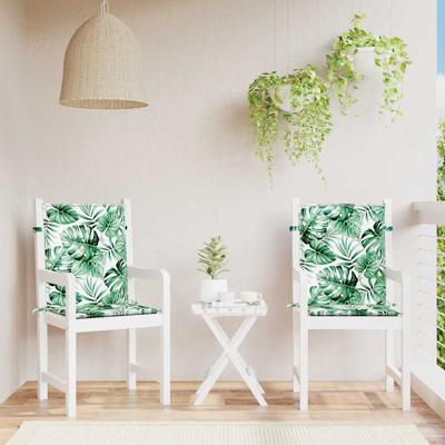 VidaXL Rugkussens blad 2 pcs bladpatroon 100 x 50 x 3 cm oxford stof VidaXL Rugkussens blad 2 pcs bladpatroon 100 x 50 x 3 cm oxford stof