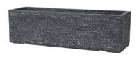 Bloempot Balkonbak Utah l60b17h17 grafiet Fiberclay clayfibre MCollections - Mcollections