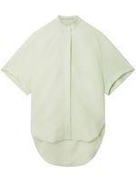 Stella McCartney drop-shoulder collarless shirt - Vert - thumbnail