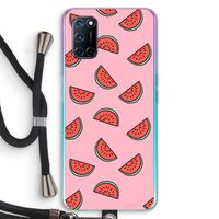 Watermeloen: Oppo A52 Transparant Hoesje met koord