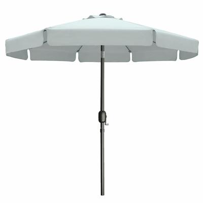 Marbueno Parasol Staal 8 Spaken D300 cm Polyester Wit Tuin, Zwembad, Terras 10491
