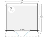 Blokhut - Tuinhuis Bjarni | 28 mm | Red Class Wood geïmpregneerd