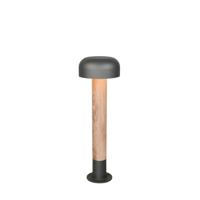 Trio TuinlampFraser grijs met hout 54cm - 562560135