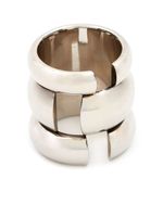 Alexander McQueen bague Broken - Argent