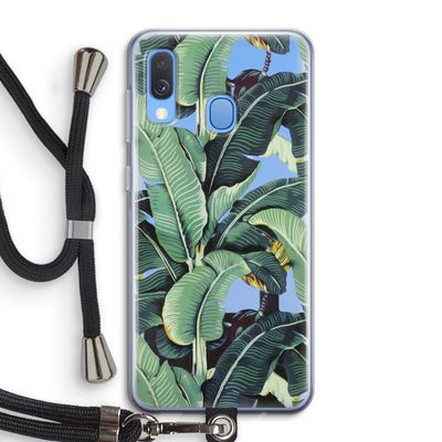 Bananenbladeren: Samsung Galaxy A40 Transparant Hoesje met koord