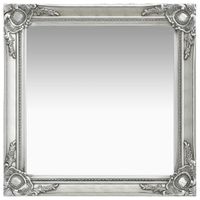 VidaXL Wandspiegel barok stijl 60x60 cm zilverkleurig