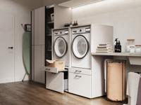Kast WASHING 2 machines naast elkaar medium kasjmier